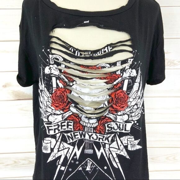American Rebel altered/shredded tee size L - Picture 2 of 6
